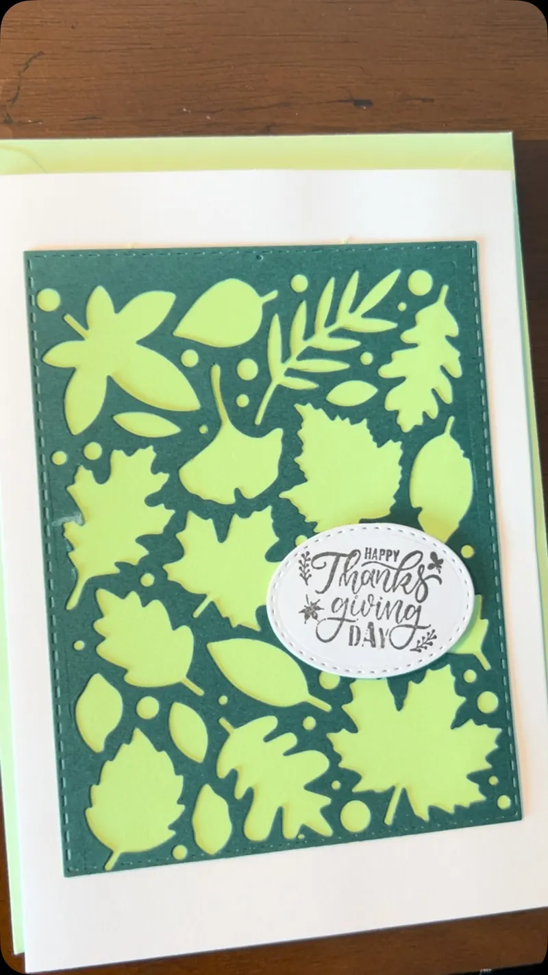 Hand made Thanksgiving greeting cards – still from a video of handmade work by Artful by SN, posted on Instagram October 01, 2026